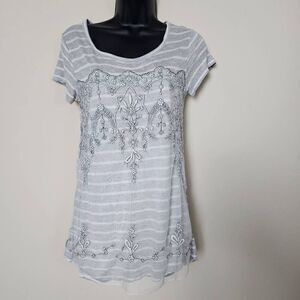 Maurices Lace Striped Tunic
